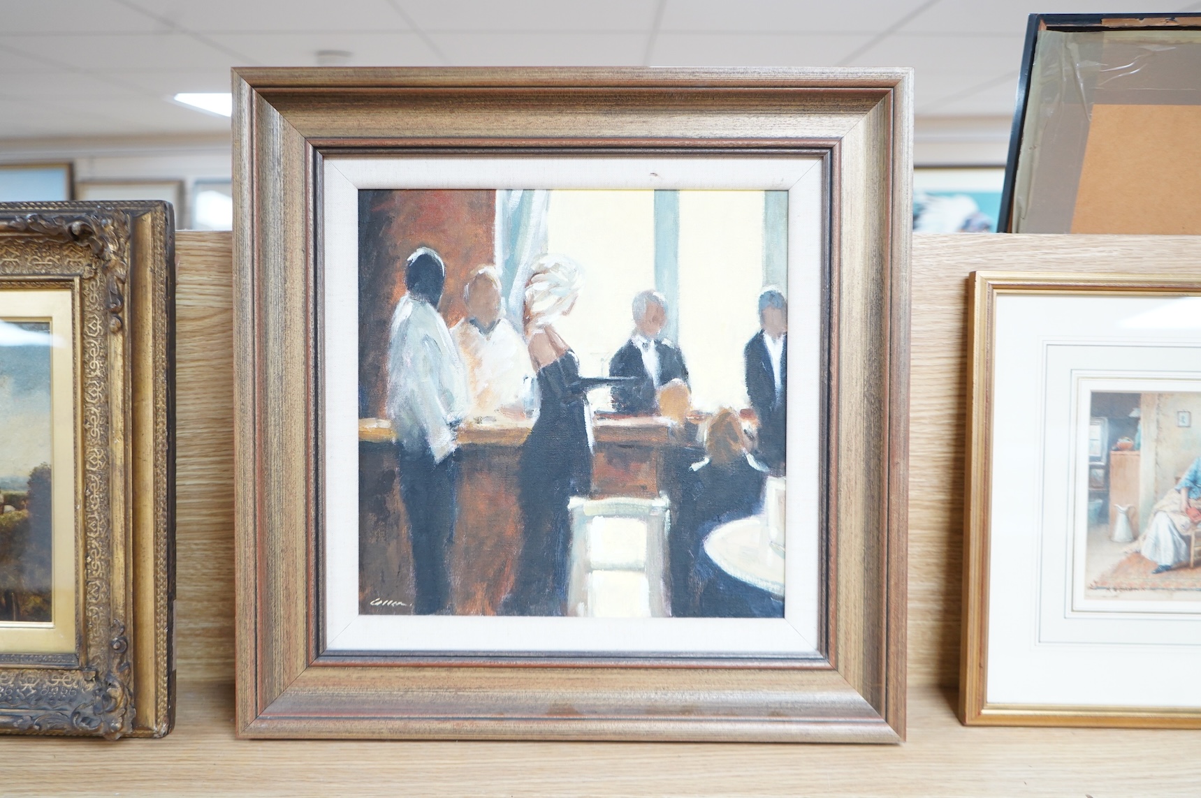Paul Allan (Contemporary), ‘The Dry Martini’, signed, oil on board, 29 x 29cm